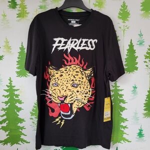 New Members Only Fearless Leopard Graphic Tee.